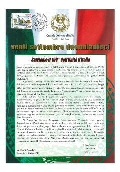 Manifesto ufficiale GOI XX Settembre 2010