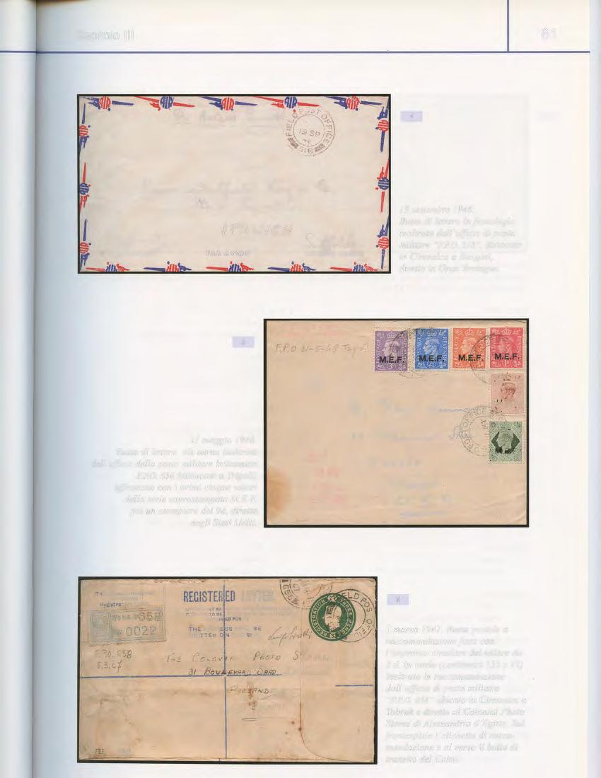 Capitolo 111 61 4 lkuk} ~~ J(:t ~ ~t~ _p~/ / PS WtCH, 19 settembre 1946. Busta di lettera in franchigia inoltrata dal! 'ufficio di posta militare "F.P.O.