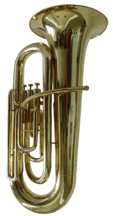 BASSO TUBA SIb 3 PISTONI, CAMPANA 383 mm, CANNEGGIO 16,6 mm PESO 6,780 kg E RUOTE