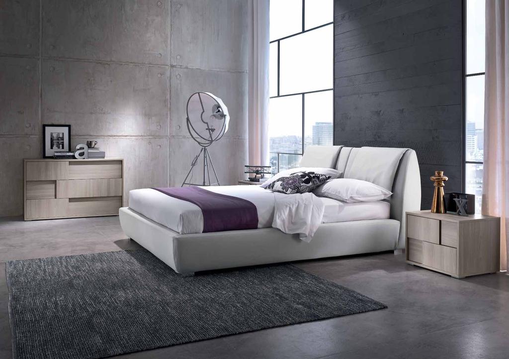 letto relax ecopelle bloom bianco, gruppo flap olmo