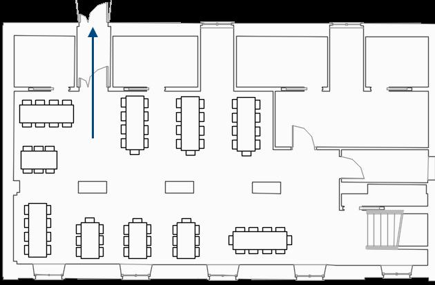 11: Piano ammezzato con refettorio e locale scodellamento (ipotesi) 4.