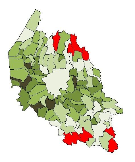 Var. % popolazione 2002 / 2016 Dati al 1 gennaio Castagnaro, Selva di Progno, Terrazzo, Erbezzo, Velo Veronese, Gazzo Veronese, Casaleone, Vestenanova Cavaion Veronese, Lavagno, Vigasio, Mozzecane