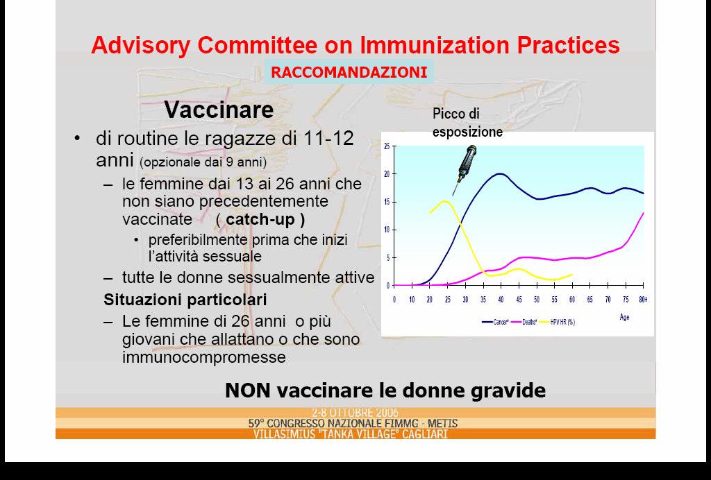 37 L OFFERTA VACCINALE Nel corso del 2008 il vaccino verrà offerto attivamente e gratuitamente alle ragazze della coorte di nascita del 1997 (dal compimento dell 11