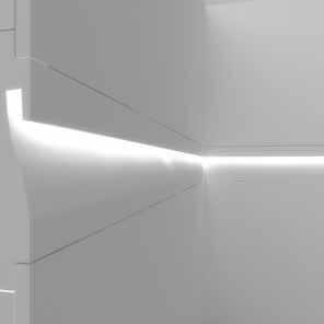 INTERNO. velette da incasso veletta segnapasso lineare con luce diffusa a parete linear recessed wallwasher profile for soft lighting EL406 profilo lineare linear profile 1150mm 45,275in 0,55 kg 1.