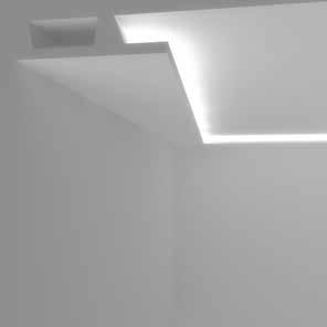 INTERNO. velette superficie cornice squadrata larga per luce diffusa led da parete wide squared cornice for soft led lighting for wall EL504 profilo lineare linear profile 2000mm 78,74in 0,725 kg 1.