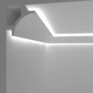 INTERNO. velette superficie doppio taglio di luce angolare angular double cove lighting profile EL706 profilo lineare linear profile 2000mm 78,74in 1,425 kg 3.