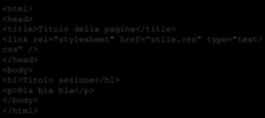 ..] La proprietà viene applicata a tutti gli elementi che hanno attributo class con valore nome_classe <p class= nome_classe >Bla bla bla 55 56 CSS CSS Per es.