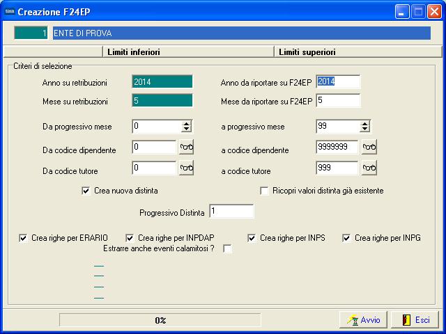 Creazione Dati F24 EP e F24 OnLine (1 di 1) Queste funzioni sono