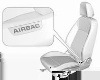 56 Sedili, sistemi di sicurezza Indossare e allacciare correttamente la cintura di sicurezza, in quanto solo così l'airbag è in grado di fornire un'adeguata protezione.