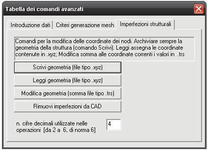 della struttura deformata, oppure le azioni N (sforzi normali), generate nella combinazione individuata nella apposita casella.