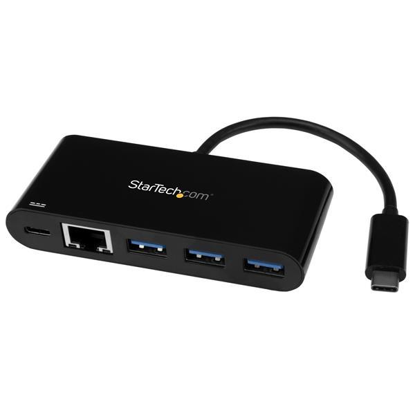 Adattatore di rete USB-C a Ethernet a 3 porte - Hub USB 3.