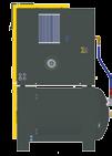 motore, senso di rotazione, filtro, filtro olio, cartuccia separatrice; indicazione dati analogici; contaore di servizio e di manutenzione; memoria eventi.