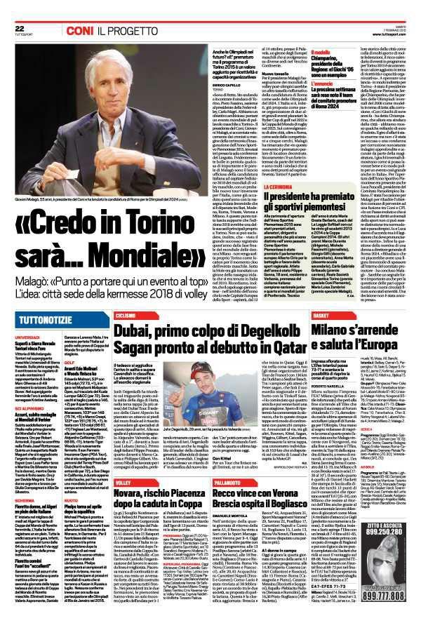 Pagina 22 TuttoSport PALLANUOTO.