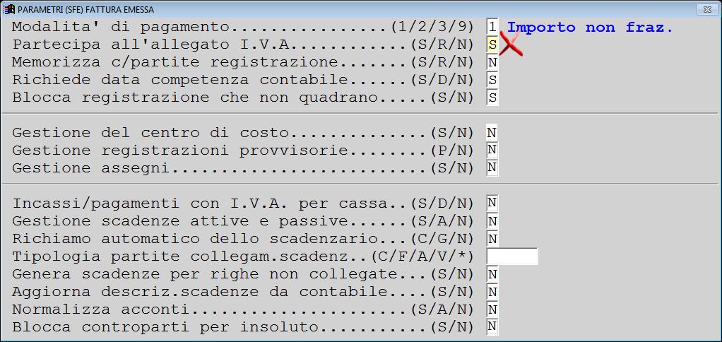 3 - Acquisto di beni 4 - Acquisto di servizi Opzione valida per le registrazioni non I.V.A.: 9 - Generico Partecipa all allegato I.