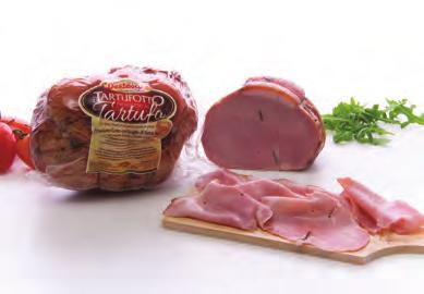 0908: 650gr Tartufotto Noce di prosciutto impreziosita da scaglie intere di tartufo nero,