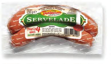 Servelade Salsiccia tipica regionale con carne di maiale e manzo,