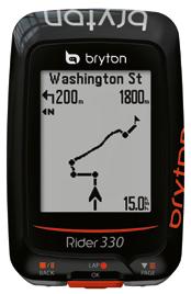 Ciclo computer GPS RIDER 330 Power ON and GO! (Nessun settaggio è richiesto).