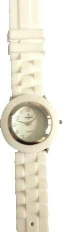 J3518 28,00 Orologio in silicone bianco Cassa in acciaio