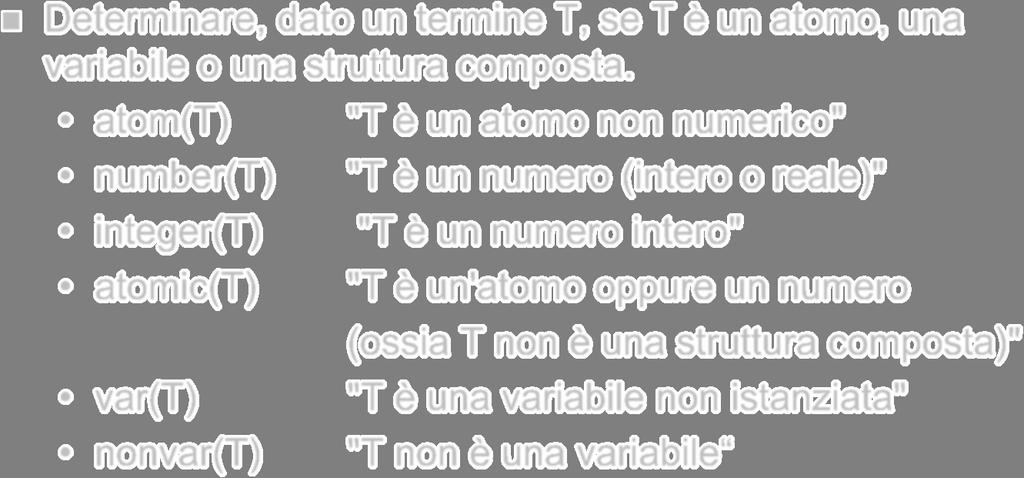 Meta-predicato call in SICStus Prolog In SICStus Prolog, per call si può scrivere semplicemente il termine da chiamare. Sono equivalenti: :- read(p),call(p). :- read(p),p.