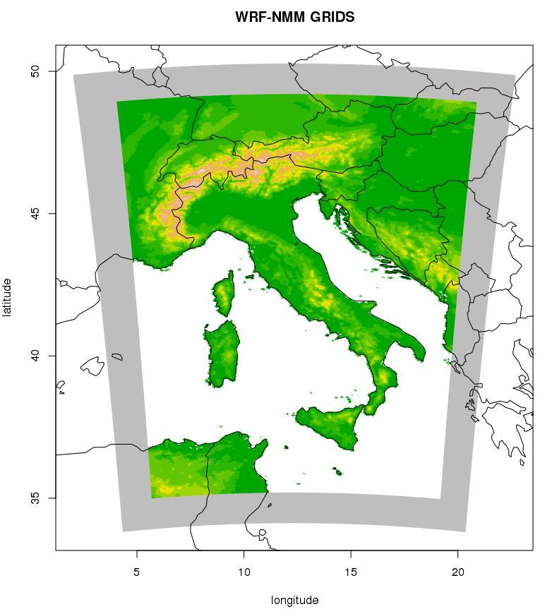 MERIDIA (in fase di sviluppo in RSE) MEteorological Reanalysis Italian Dataset ERA 5 Reanalysis Risoluzione: 30 km WRF-NMM Risoluzione: 4 km Periodo: 2000-2017 Dati di rianalisi