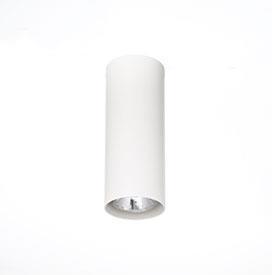 TUBO TONDO 80 LAMPADA DA SOFFITTO METALLO LACCATO IN BIANCO GOFFRATO CODICE CARATTERISTICHE CABLAGGIO CLASSE ENERGETICA 985 PLAFONE A SOFFITTO H.