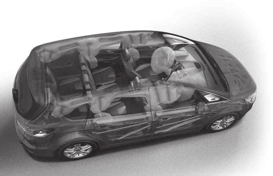 Sistema di protezione intelligente (IPS) Ø1) L'Intelligent Protection System (IPS) di Ford S-MAX 1) utilizza una serie di tecnologie sofisticate progettate per proteggerti, compresa una scocca di