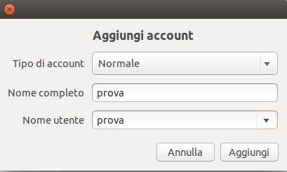 o amministratore, giustamente terremo l'impostazione normale, nelle