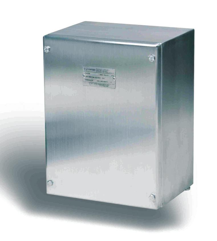 SA...SS Series/Serie TECHNICAL FEATURES SA SS.. series AISI 316L stainless steel enclosures are designed to be used as increased safety and/or intrinsic safety enclosures in electrical systems.
