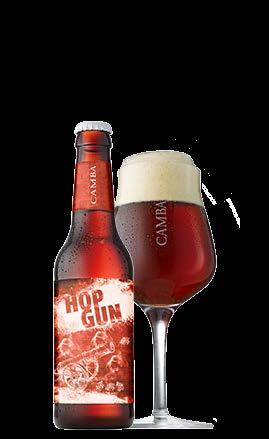 HOP GUN Germania, Seeon Grado Alcolico: 6,4 % IBU: 46 Ramato Brown Ale La sensazione olfattiva è piacevolmente fruttata, con particolare fragranza di pesca, uvetta e ciliegia, con leggere note di