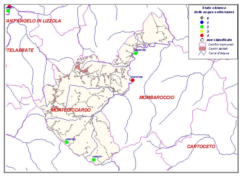 Codice Comune 4103 MONTECICCARDO Pozzi e sorgenti Codice località tipo classificazione importanza N prese 41030709 Villa Betti p campo pozzi 4103*941 La Vena p 5 5-30 l/s 1 Classificazione ai sensi