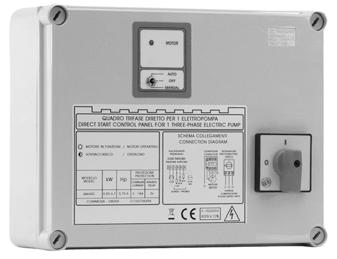 SERIE QME1 QUADRI ELETTRONICI PER POMPE DI DRENAGGIO E FOGNATURA, SUPERFICIE E SOMMERSE Quadro con componenti elettronici per una pompa Drenaggio/Fognatura - Superficie - Sommersa.