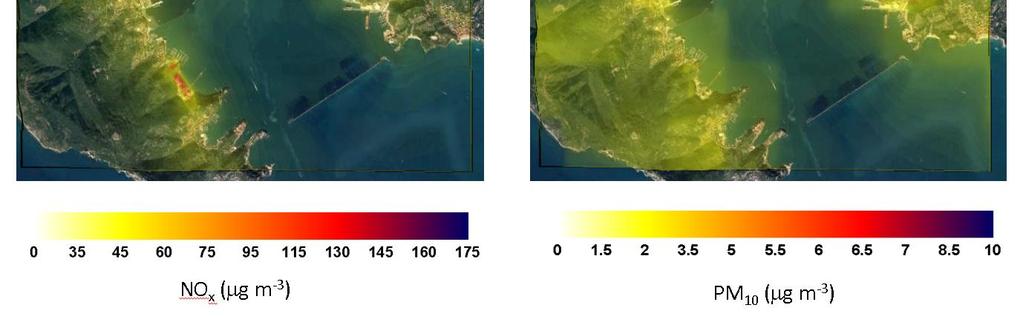 Il modello di dispersione atmosferica consente inoltre di valutare il contributo delle singole sorgenti alla qualità dell aria complessiva.