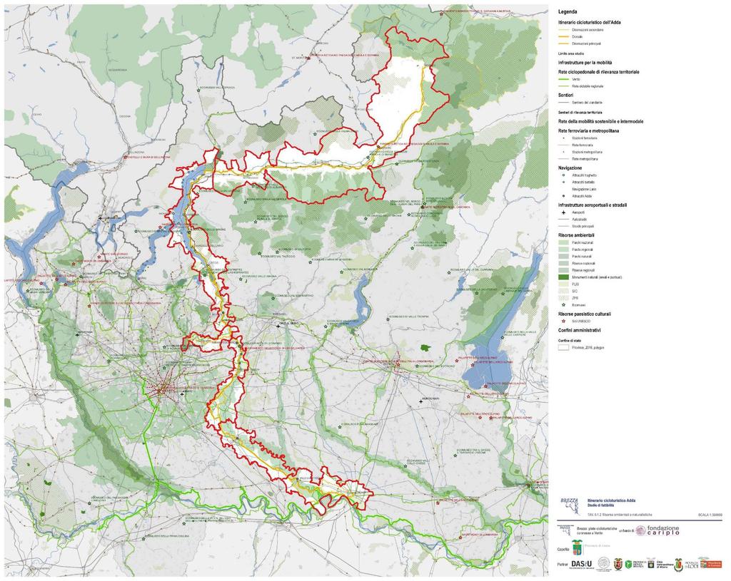 L ITINERARIO CICLOTURISTICO ADDA Gli ambiti territoriali: una