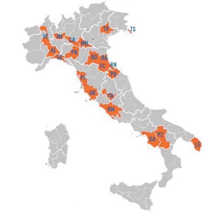 La rete 21 Uffici di statistica provinciali in 13 regioni 17 Sedi territoriali Istat 107 referenti di progetto Un Comitato di coordinamento nazionale CUSPI-Istat Un nucleo di supporto tecnico