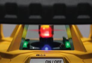 I LED integrati avvisano quando il laser è posizionato al di fuori dell area di livellamento.