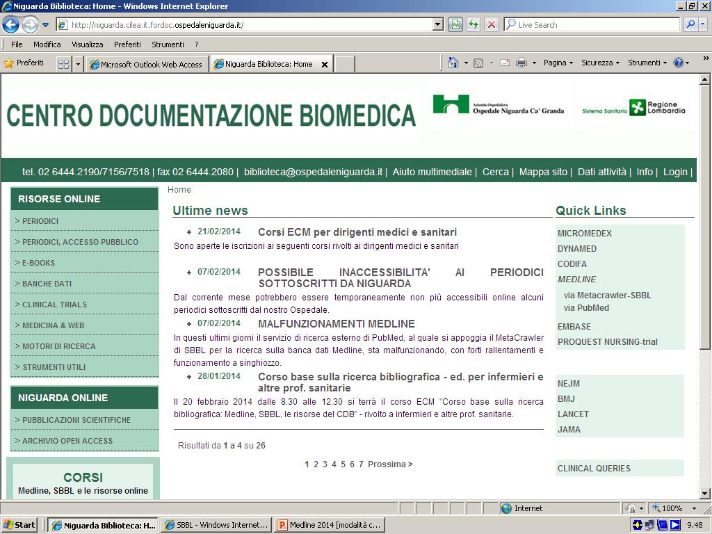 Il portale del CDB http://fordoc.