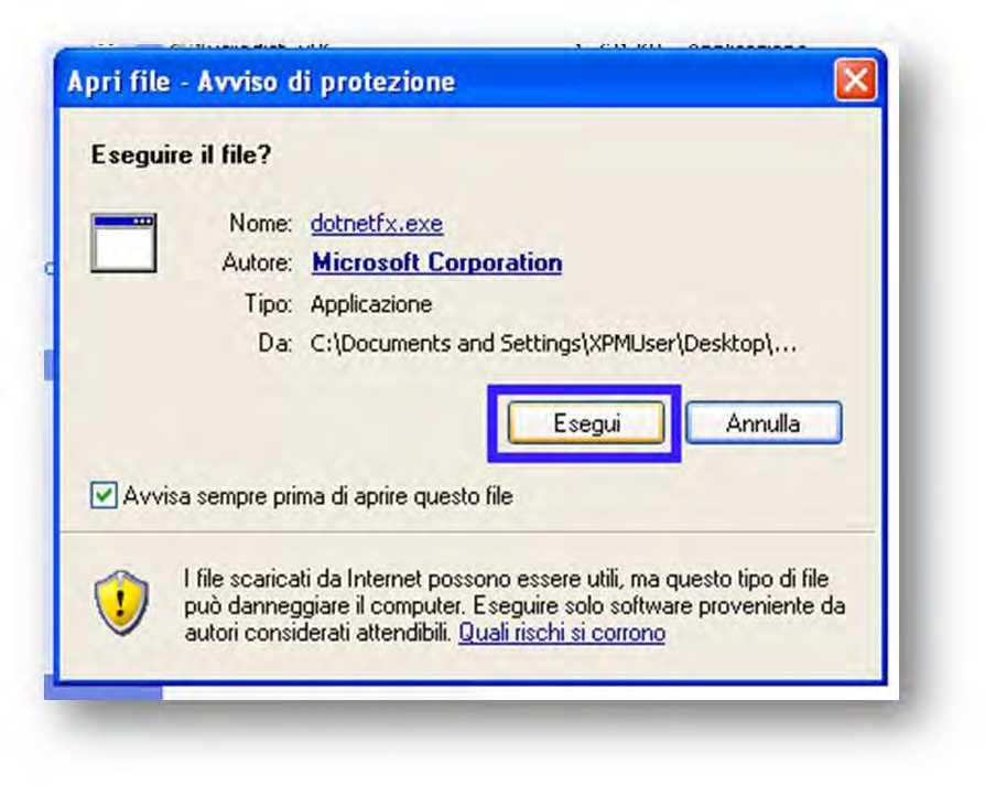 3. Installazione di Microsoft.NET Framework versione 2.