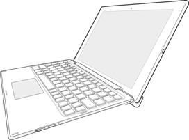 Informazioni di base Panoramica generale BKB50Bluetooth Keyboard facilita l'utilizzo del tablet Xperia Z4 come un PC ed è particolarmente comoda quando in movimento.