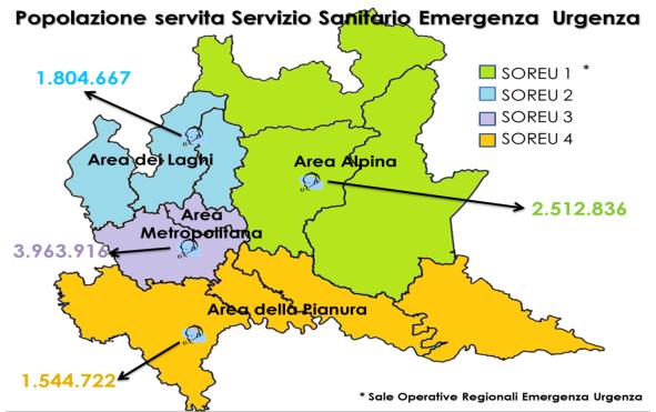 Localizzazione delle Sale Operative Regionali (SOREU) Ha Delineato una