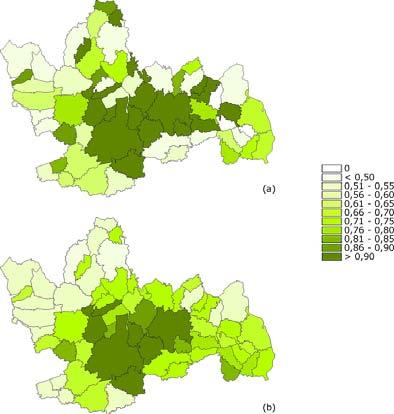 Consumo problematico di sostanze psicoattive Grafico 3.6: Utilizzatori di cannabinoidi, mappatura delle probabilità a posteriori. Anno 2006.