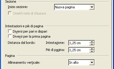 rimando Alla fine della pagina o del documento si possono leggere