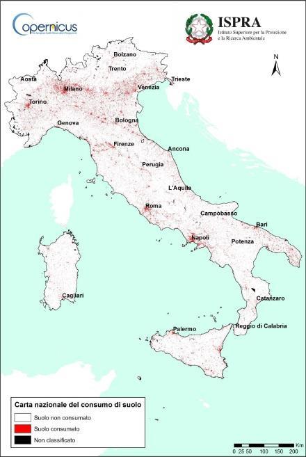 U S E C A S E 1 I N I T A L Y : T H E R E S U L T S Land Monitoring The first national map of land take at Very High Resolution in Italy Reference year: 2012 Resolution: 5m Coverage: