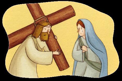 QUARTA STAZIONE Gesù incontra sua madre Simone li benedisse e parlò a Maria, sua madre: "Egli è qui per la rovina e la risurrezione di molti in