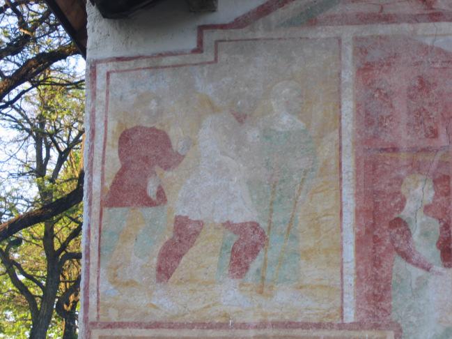 Romeno: S. Antonio abate: La leggenda dell'impiccato Il ciclo di affreschi (seconda metà del XV sec.) racconta il miracolo di S.