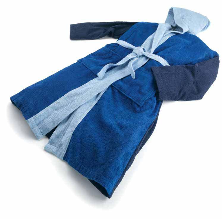 Accappatoi originali specially designed bathrobes Modello Style Tasca Pocket Manica Sleeve Disposizione colori Colour combination Scegli il modello, il tessuto e il peso, la forma delle maniche, la