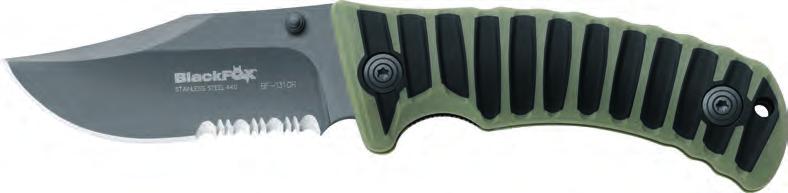 BlackFox - Tactical Knives Chiudibili Folding Knives stainless steel 440C durezza hardness HRC 57-59 manico handle Nylon+gomma -