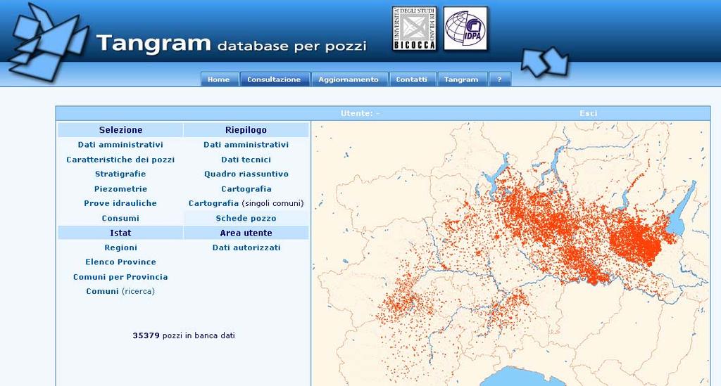 Banca dati per pozzi TANGRAM