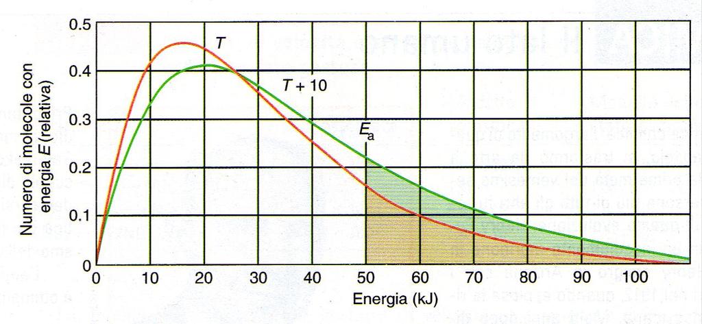 La dipendenza della costante di velocità dalla temperatura