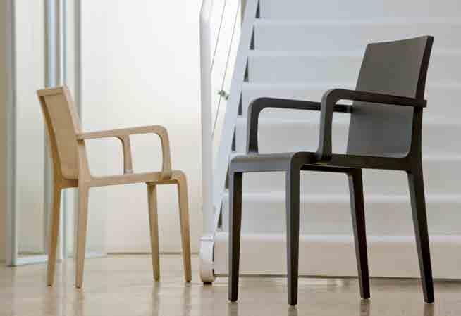eterogenei. Young armchair keeps the same elengant look and weightlessness of the chair.