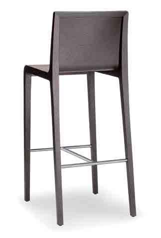 Young bar stool, curved multilayer shell and